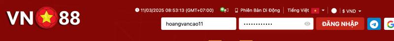 Hướng Dẫn Đăng Nhập VN88 – Truy Cập An Toàn & Xử Lý Lỗi Đăng Nhập 4 Bước 2 – Cung cấp thông tin tài khoản để đăng nhập.