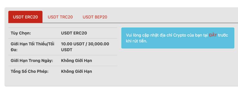 Cách Rút tiền VN88 Về Tài Khoản Nhanh Nhất 2025 6 Rút tiền VN88 bằng Crypto - Nhanh chóng & tiện lợi
